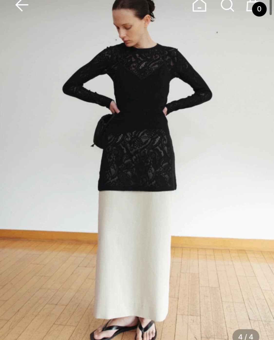 MONOHA Lace slip dress (black)  상품이미지3