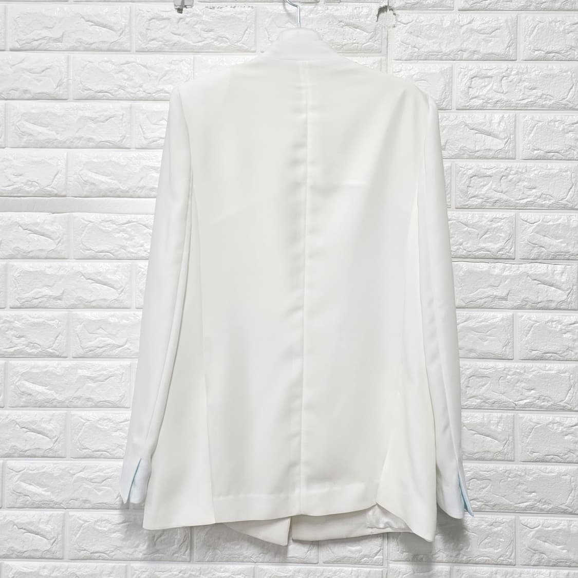 한섬 시스템 화이트 노카라 자켓 M 상품이미지4