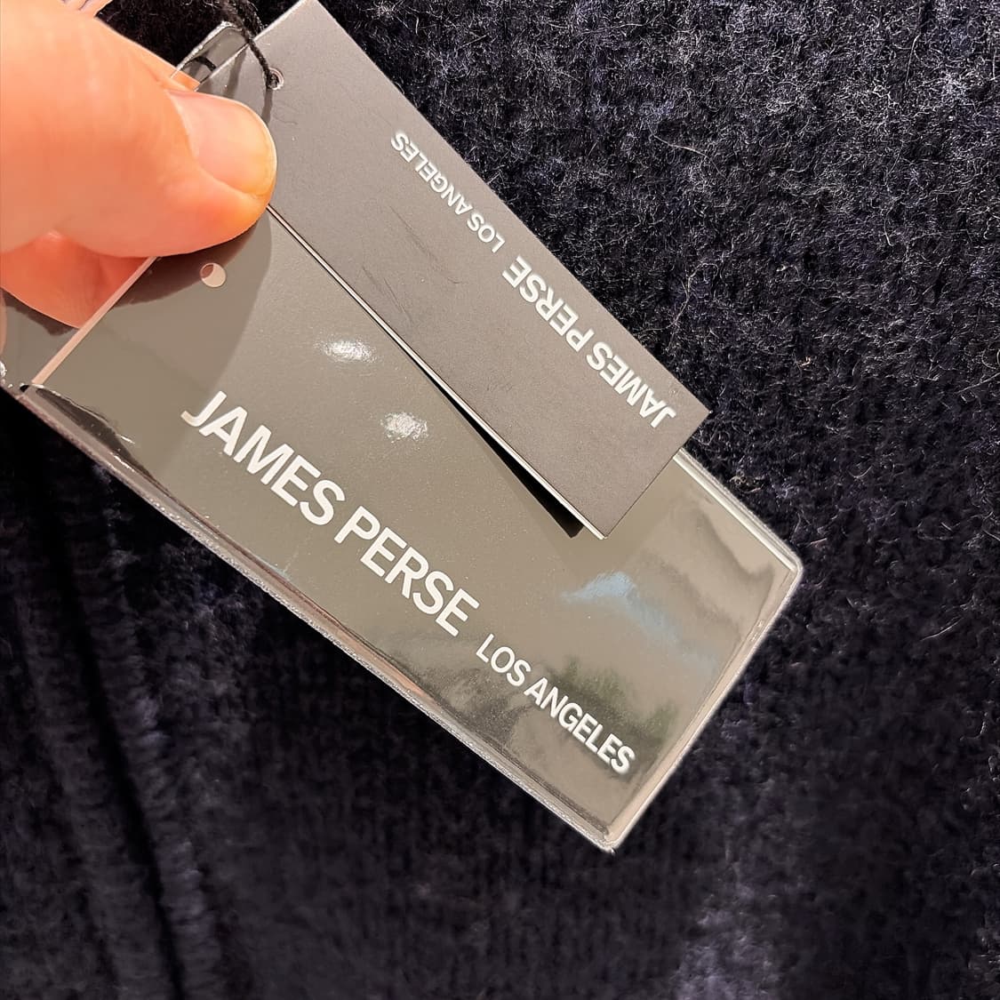 (정품/새상품) 제임스펄스 여성 네이비 울 블렌드 집업 후디 니트  상품이미지4