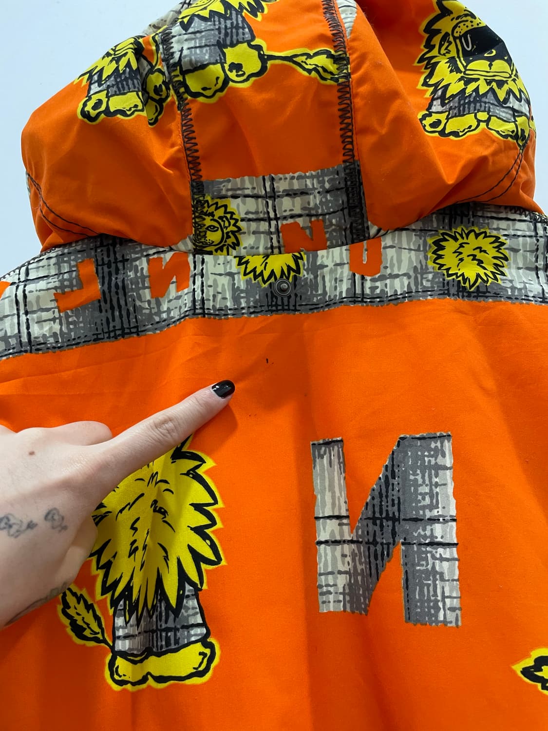 (빈티지)90‘s 샘플 PHENIX 피닉스 올오버 프린팅 스키 아노락 상품이미지10