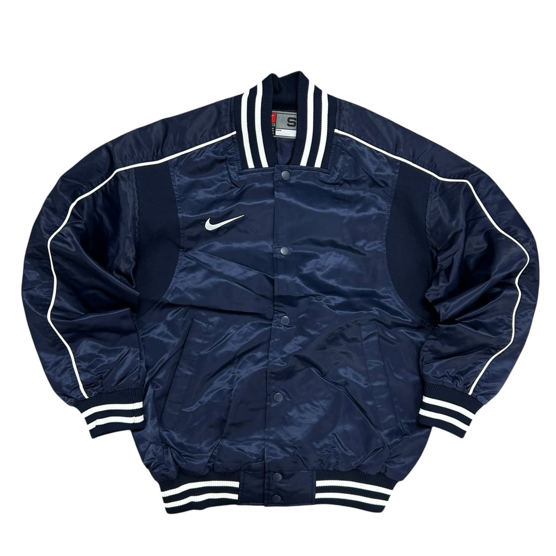 나이키 올드스쿨 네이비 파이핑 베이스볼 자켓(S) 상품이미지1