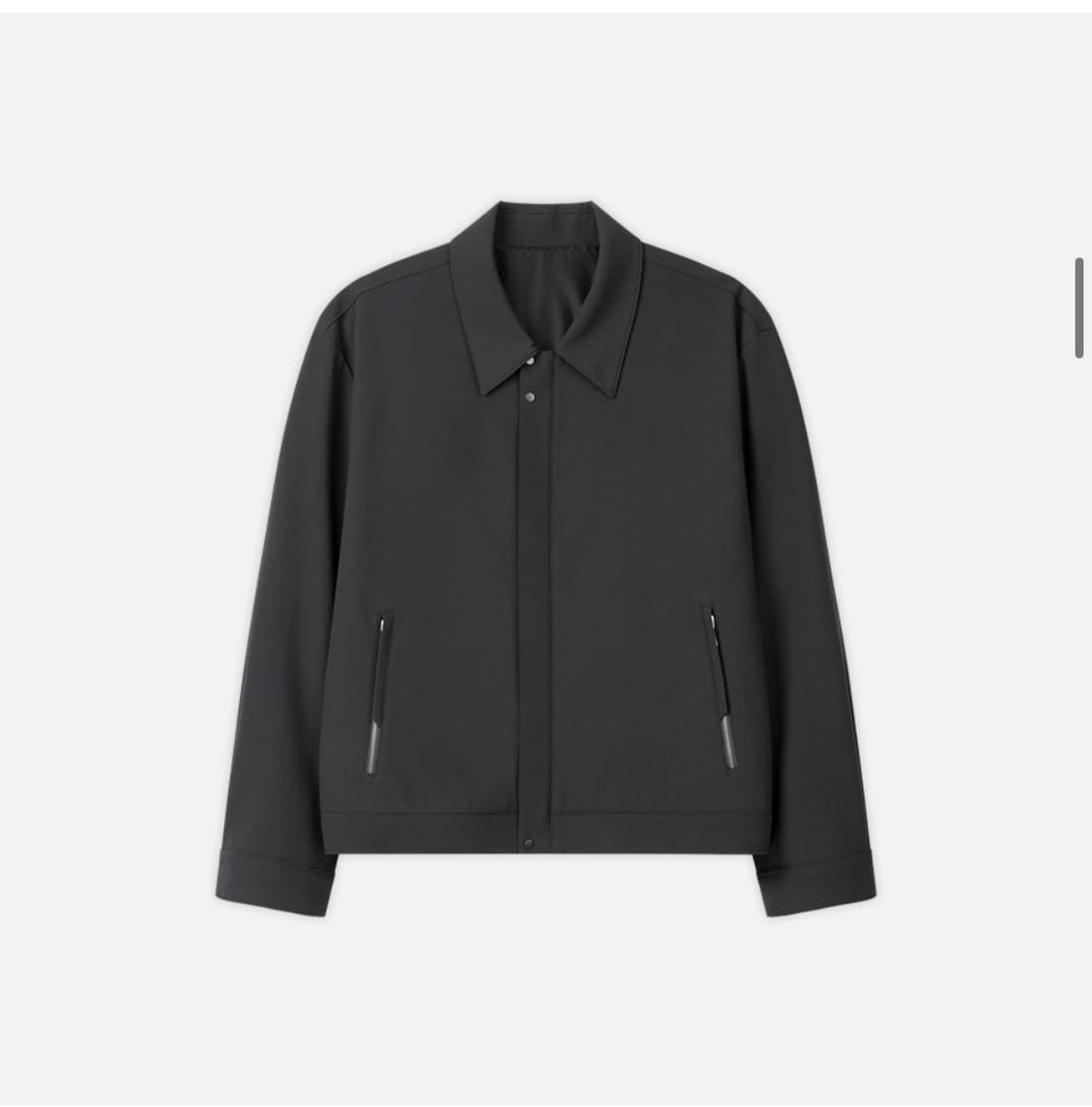 (L) 드로우핏 울 크롭 미니멀 블루종 자켓 [CHARCOAL] 판매 상품이미지7