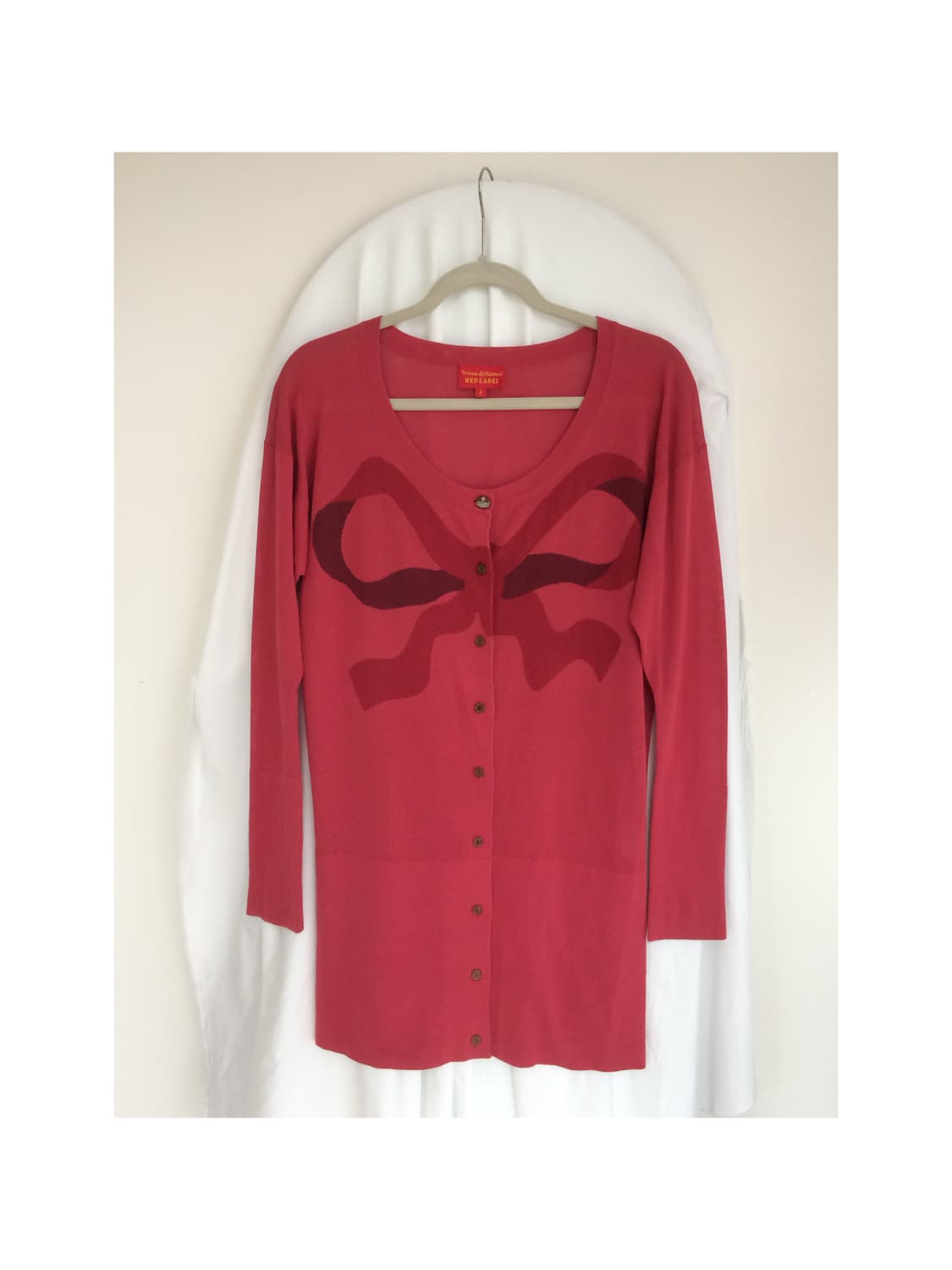 비비안 웨스트우드 리본 오알비 니트 원피스 긴팔 드레스 상품이미지1