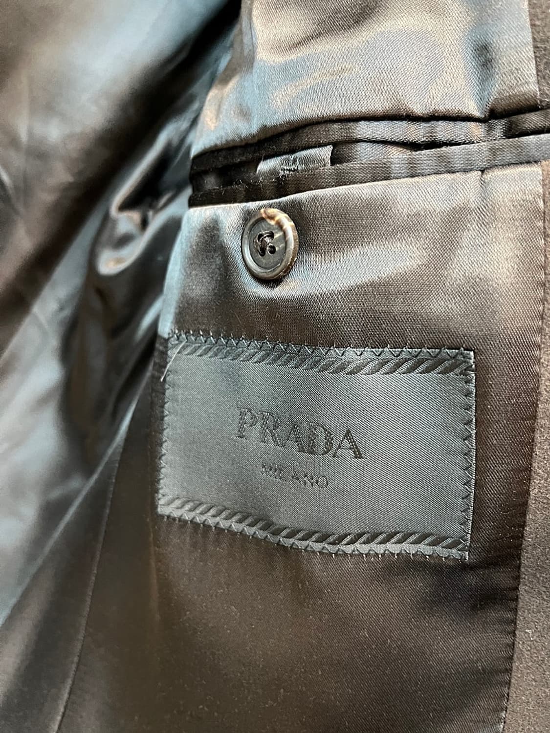 100-105) 프라다 이태리 브라운 몰스킨 코트 상품이미지9