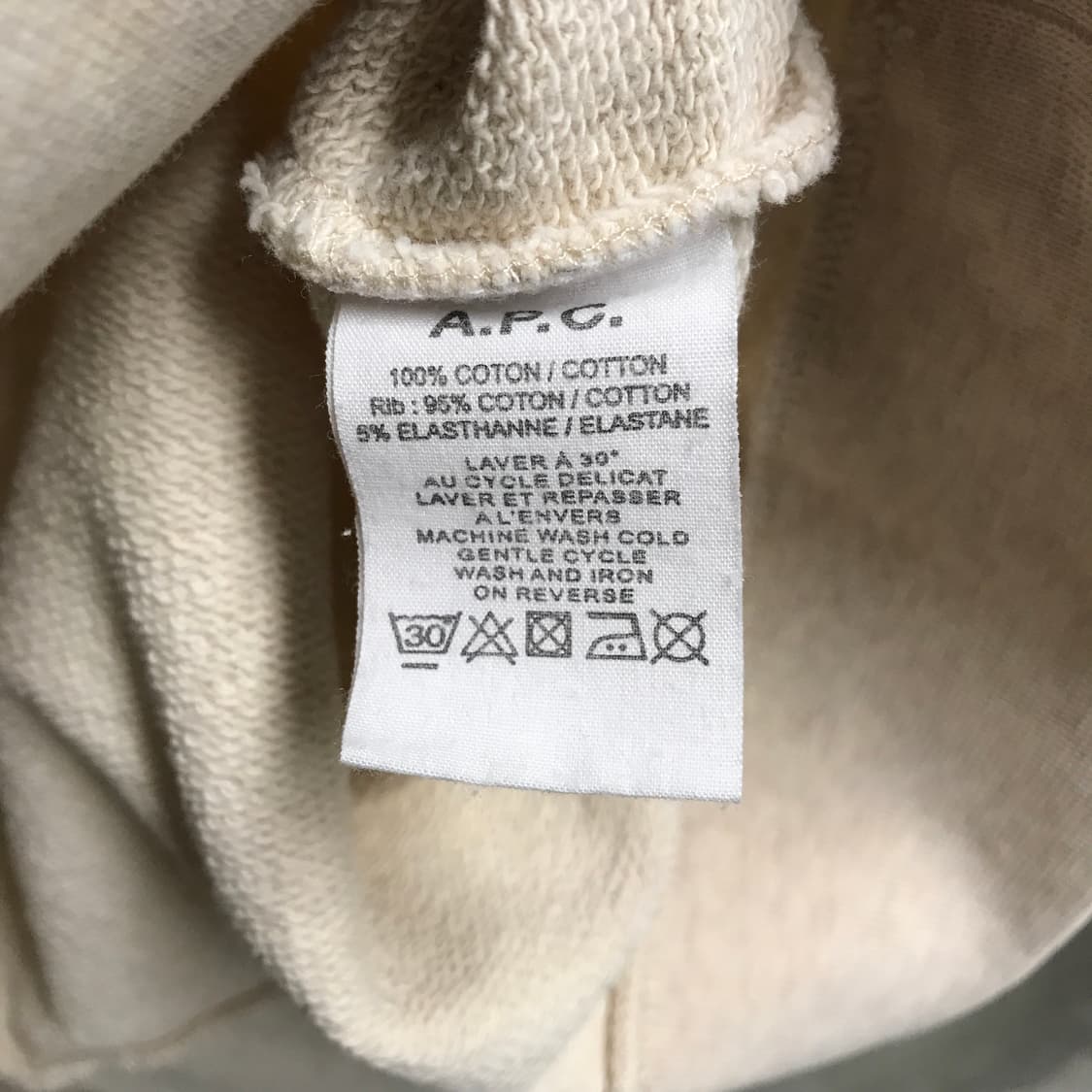 APC 아페쎄 맨투맨 L 상품이미지6