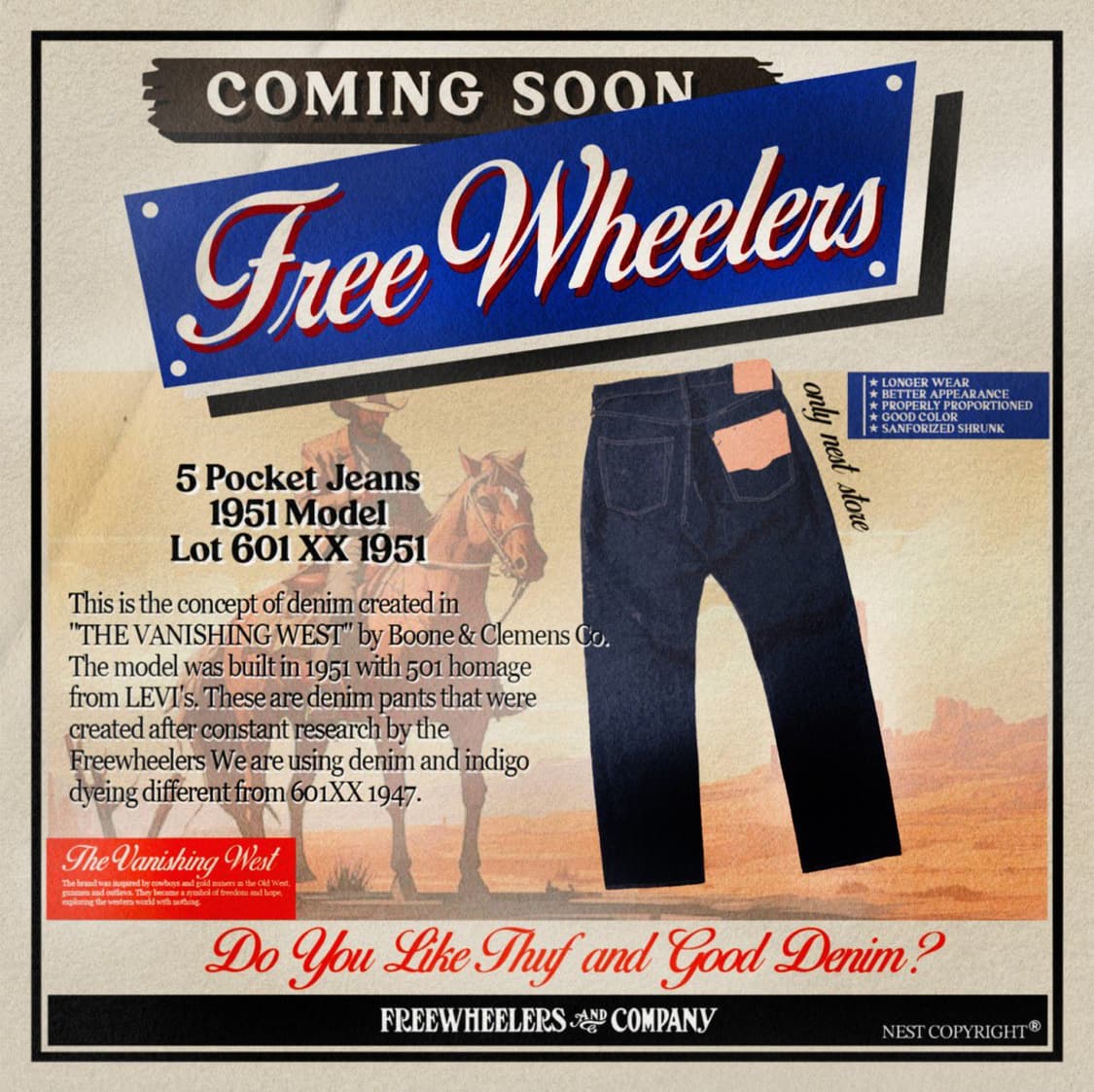 33x30 프리휠러스 601xx 1951 원워시 상품이미지3