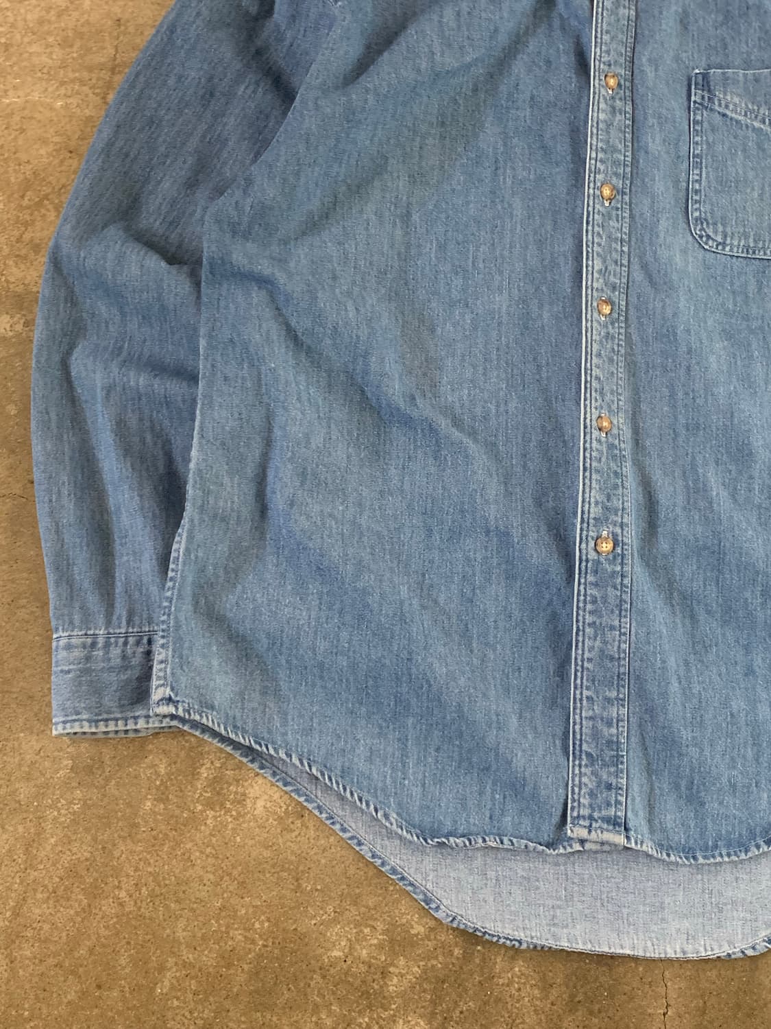 90s 갭 데님 버튼다운 셔츠 Made in USA 상품이미지6
