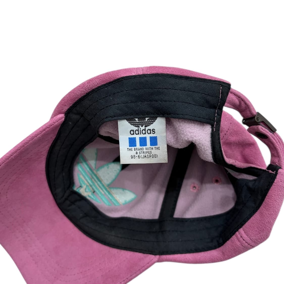아디다스 x 데상트 90s 스웨이드 핑크 민트 볼캡 모자 상품이미지4
