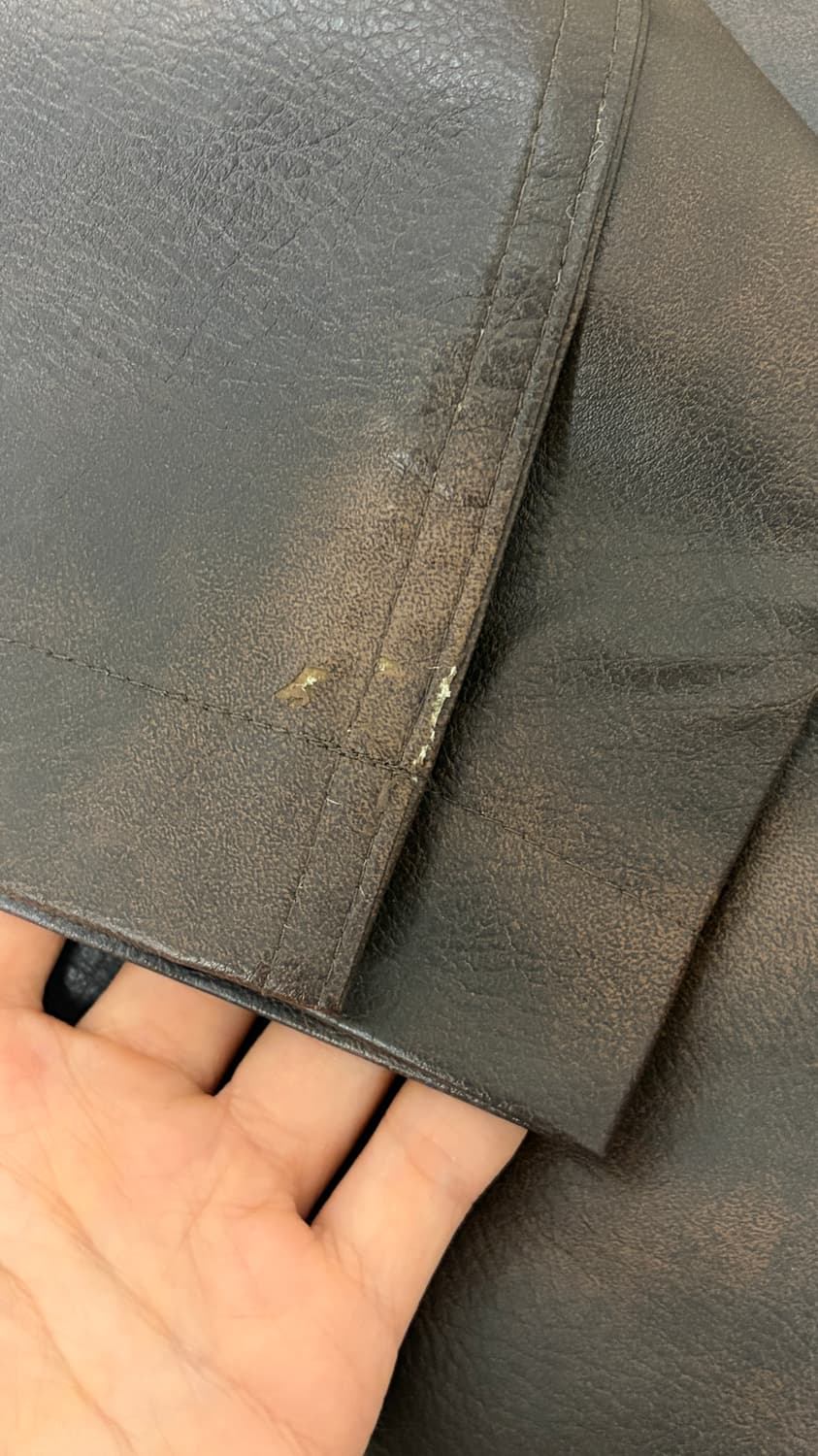 자라 페이크레더 브라운 기모바지 S 상품이미지9