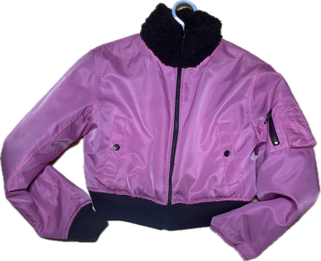 갸루깔 러닝하이 나일론-퍼 리버시블 집업 점퍼 [핑크/브라운] 상품이미지6