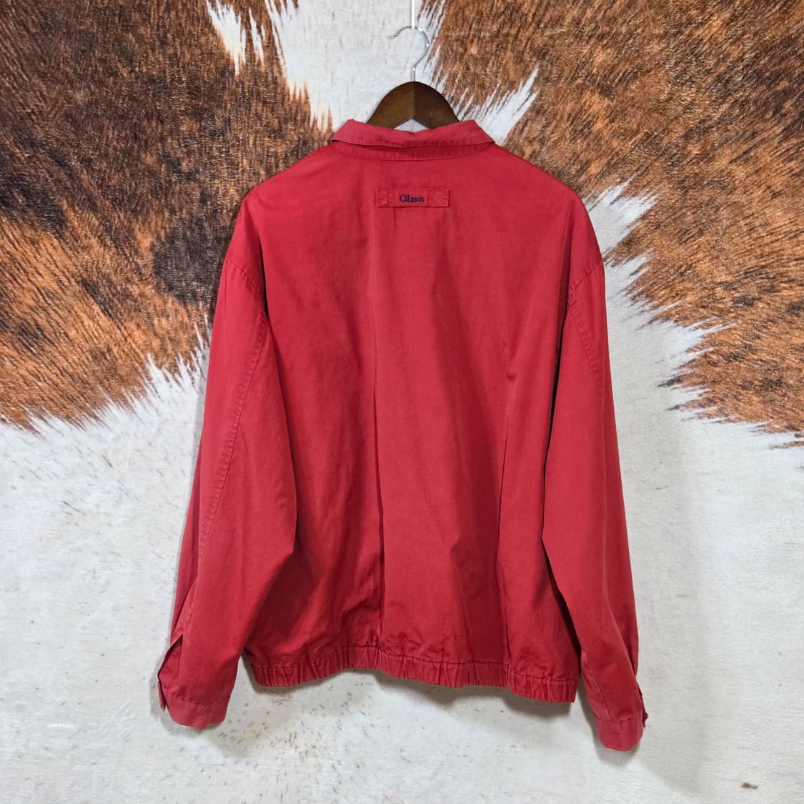 빈티지 체크안감 래드 코튼 블루종 자켓 상품이미지4