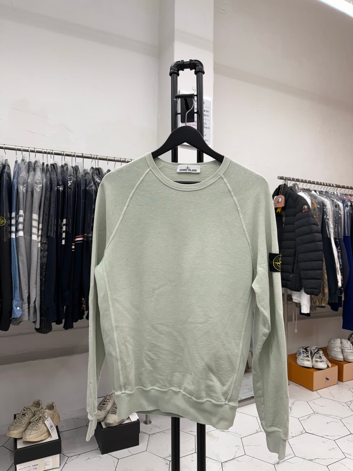 [S] 스톤아일랜드 올드이펙트 맨투맨 상품이미지1