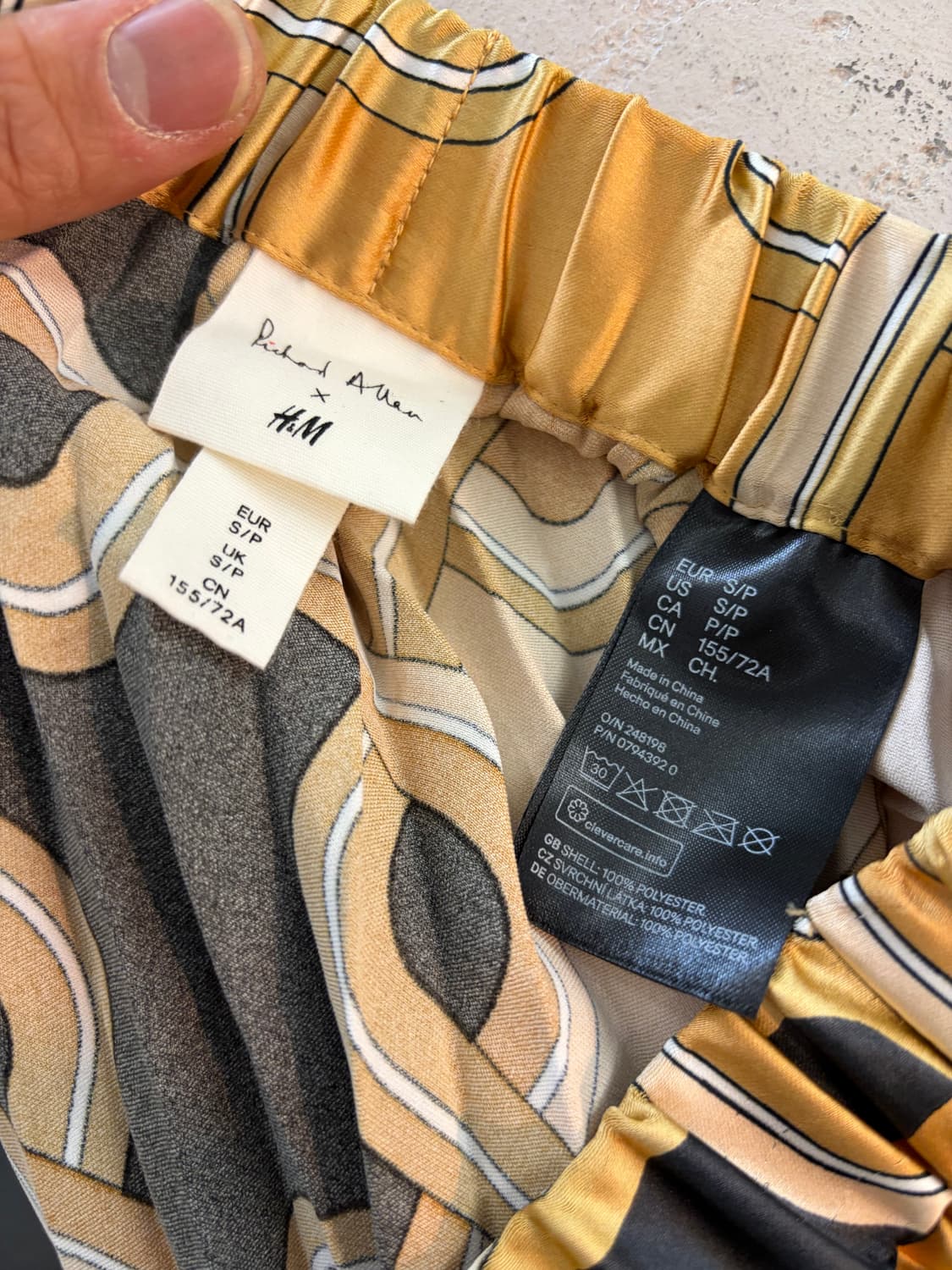 H&M Richard Allan 플리츠 롱 스커트 S 상품이미지3