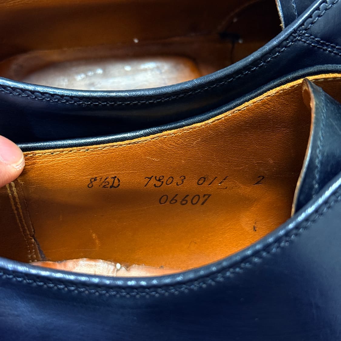 [8.5D] 알든 06607 블랙 코도반 스트레이트 팁 더비  2161 상품이미지10