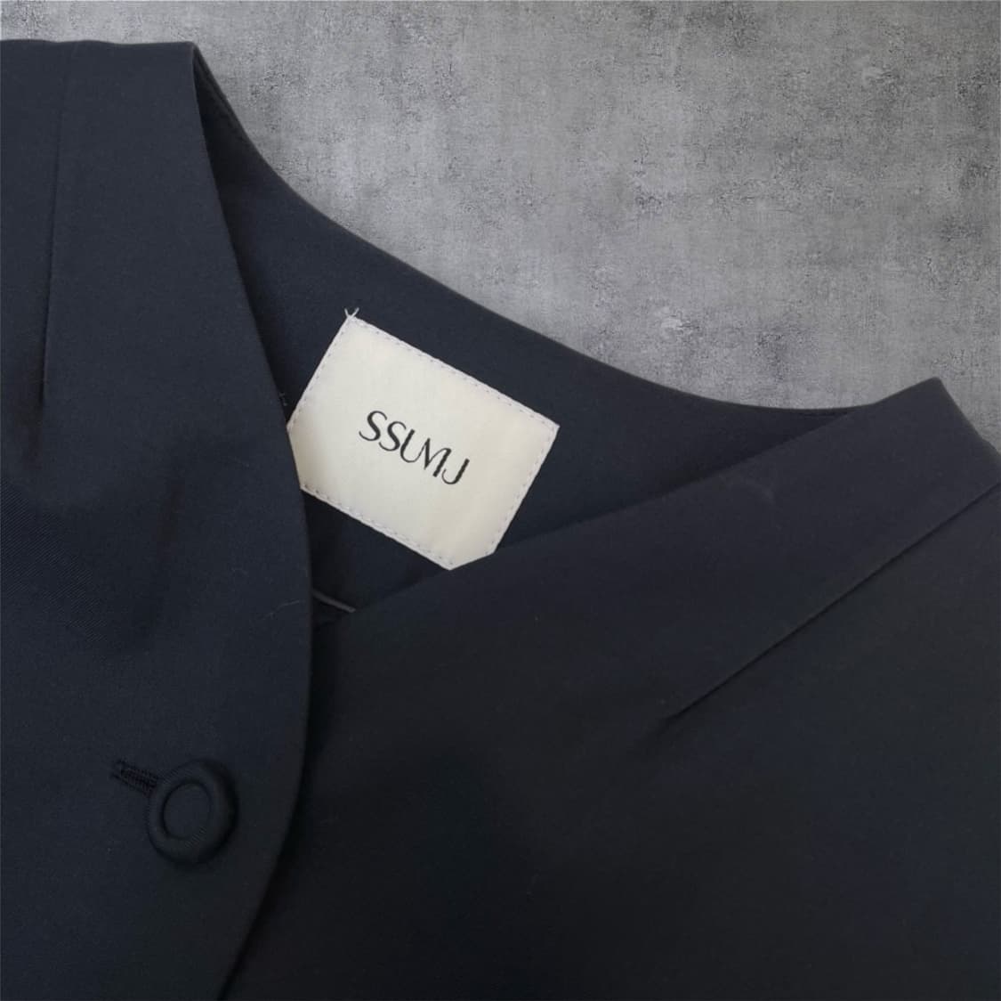 썸제이 Ssumj 네이비 볼륨소매 숏 반팔 자켓 S 상품이미지3