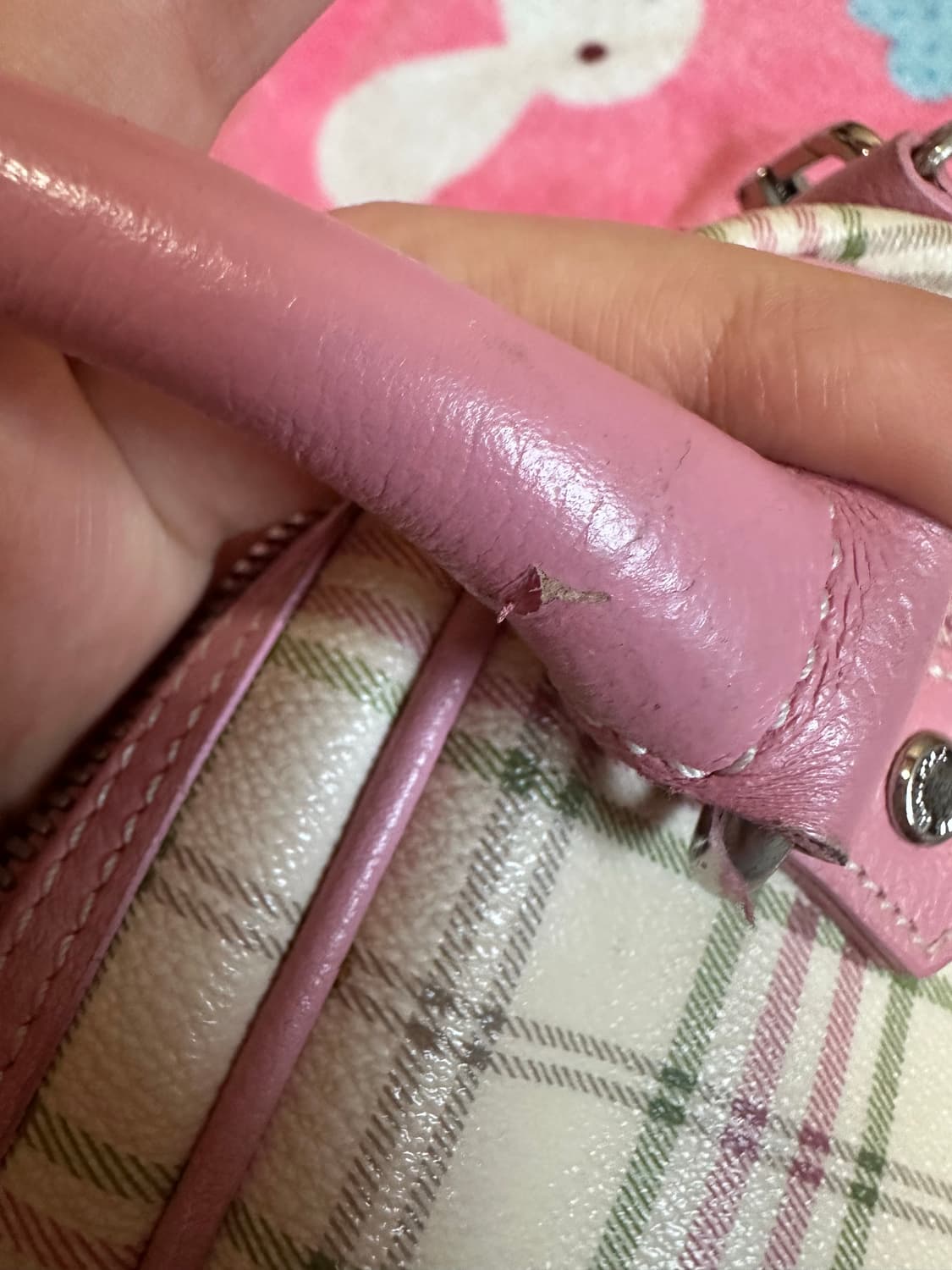 빈폴 핑크 체크 크로스백 빈폴가방 빈폴백 y2k 상품이미지7