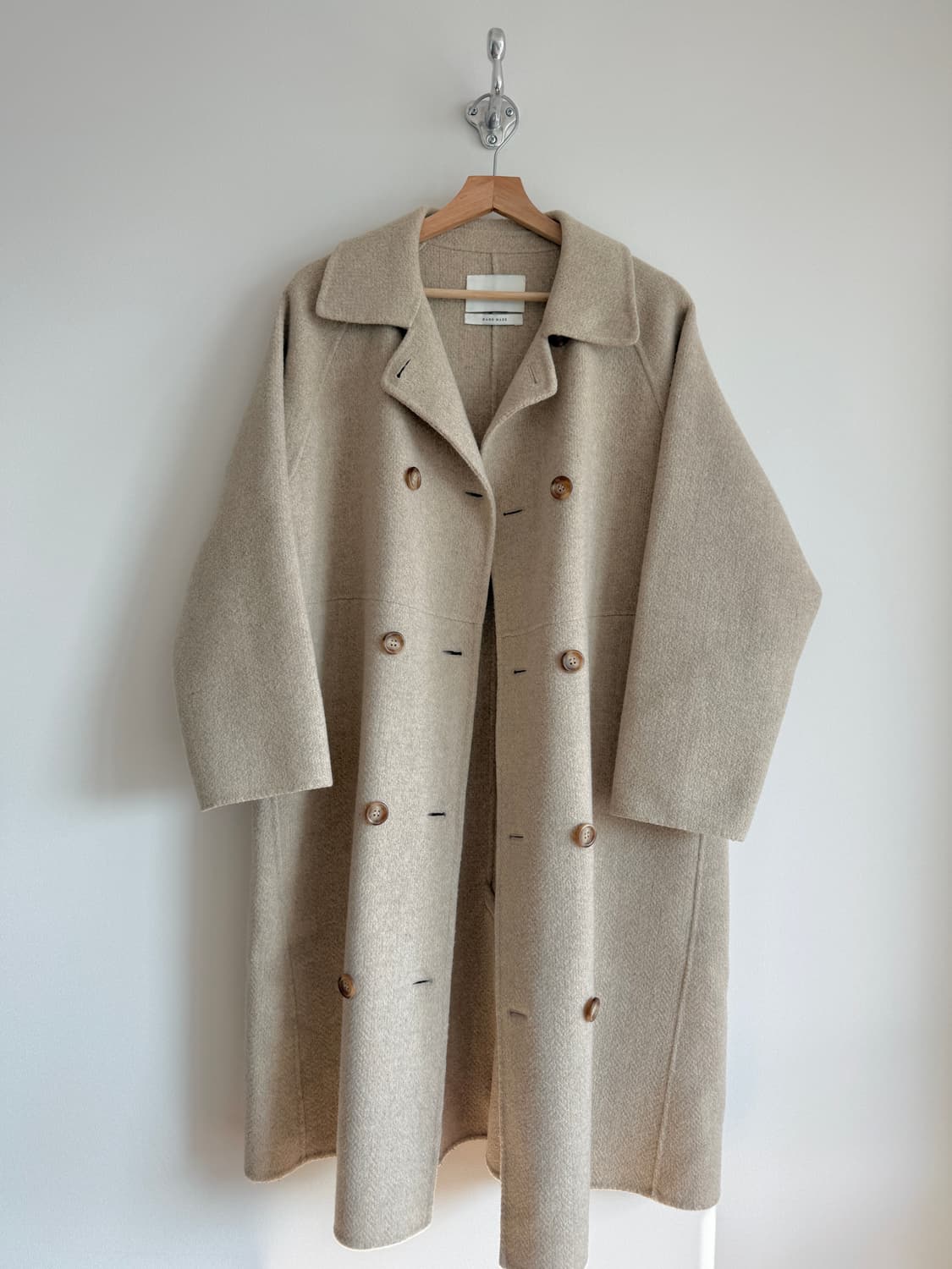Pre owned 핸드메이드 울 더블 코트 상품이미지1