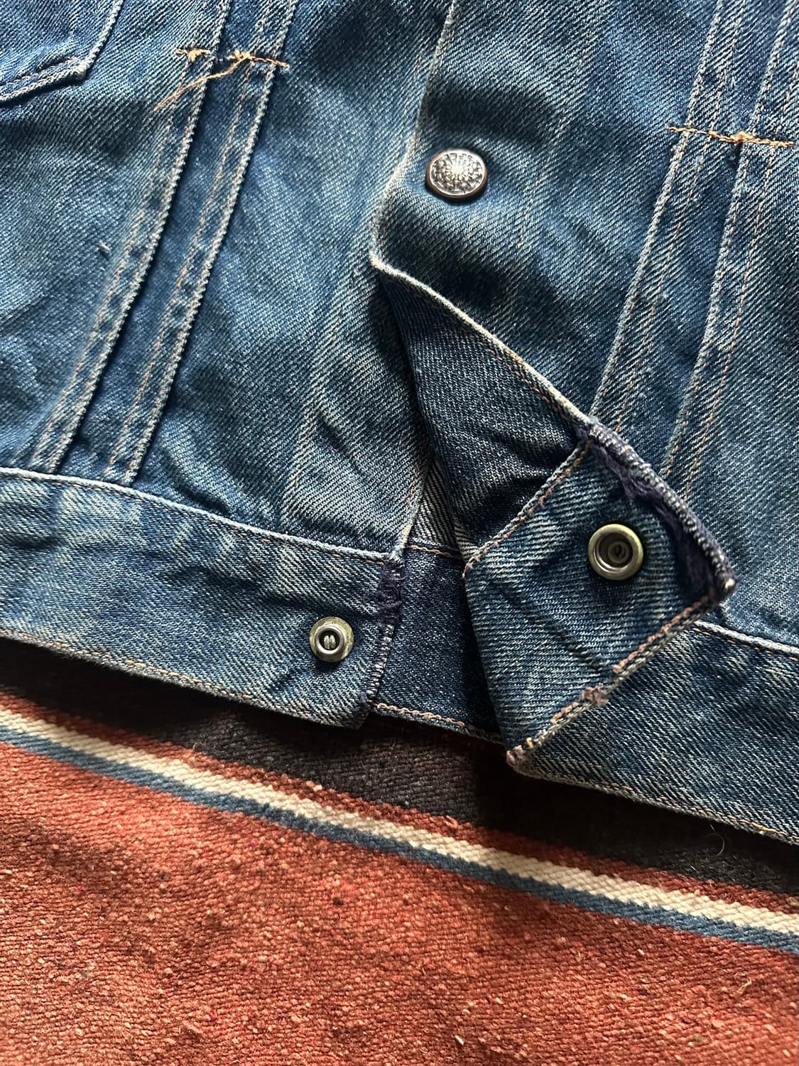 50s 60s USA 빈티지 101 2세대 데님 자켓 더블알엘 리바이스 상품이미지6