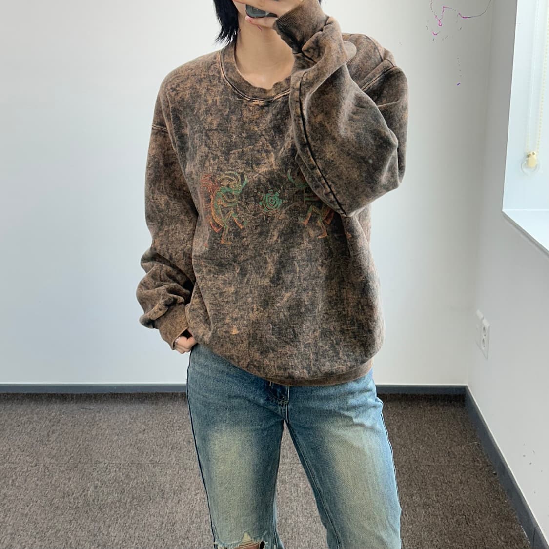 Hanes 헤인즈 90s 밀리터리 그래픽 맨투맨 상품이미지1