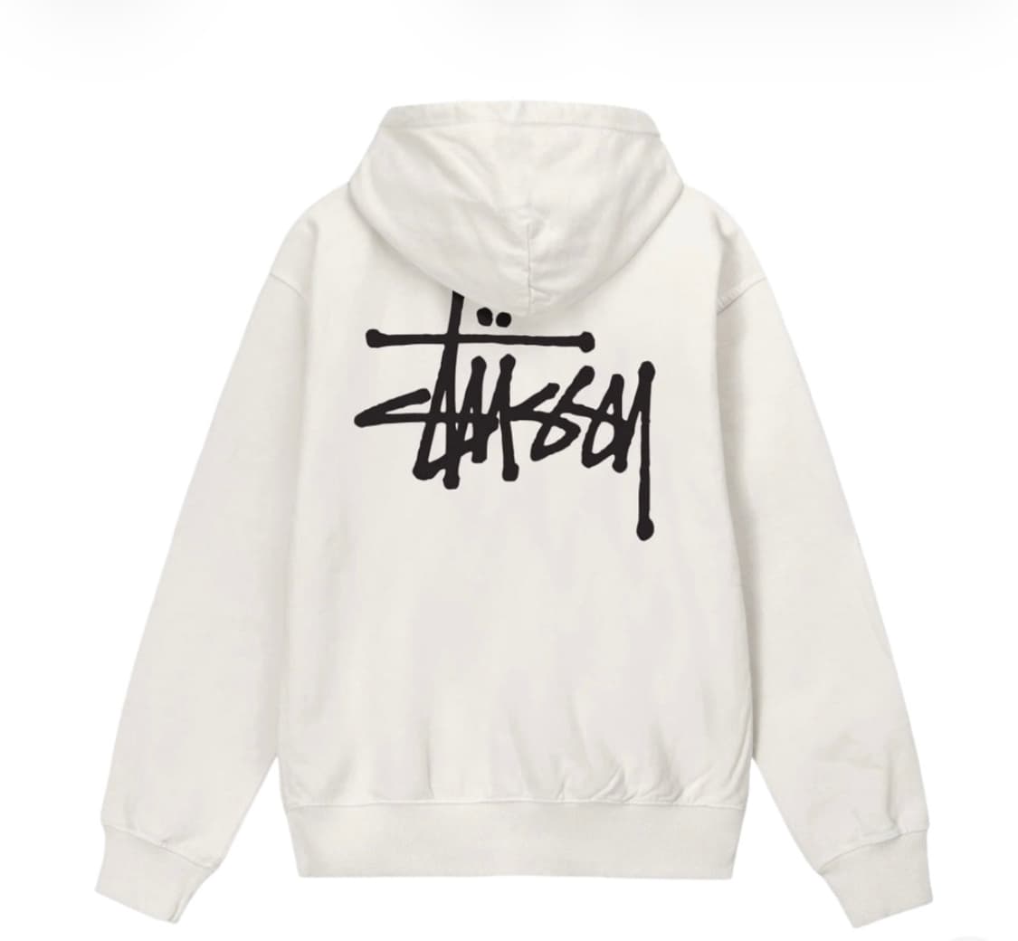 스투시 베이직 후드 화이트 내츄럴 L 상품이미지1