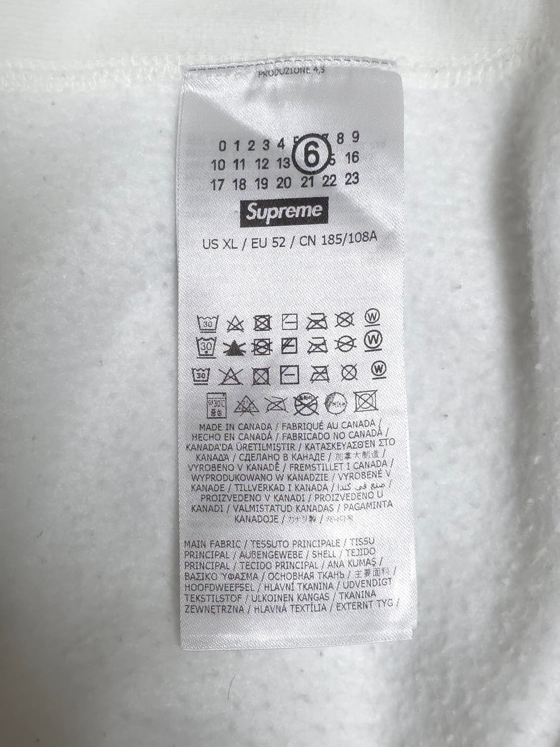 [XL] 슈프림 마르지엘라 포일 박스로고 후드 화이트 상품이미지8