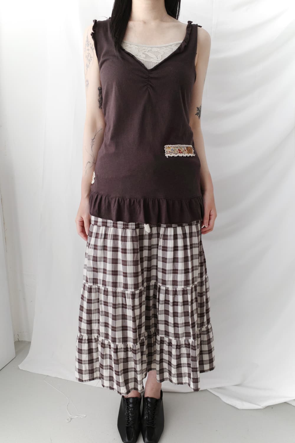 check crochet skirt 상품이미지3