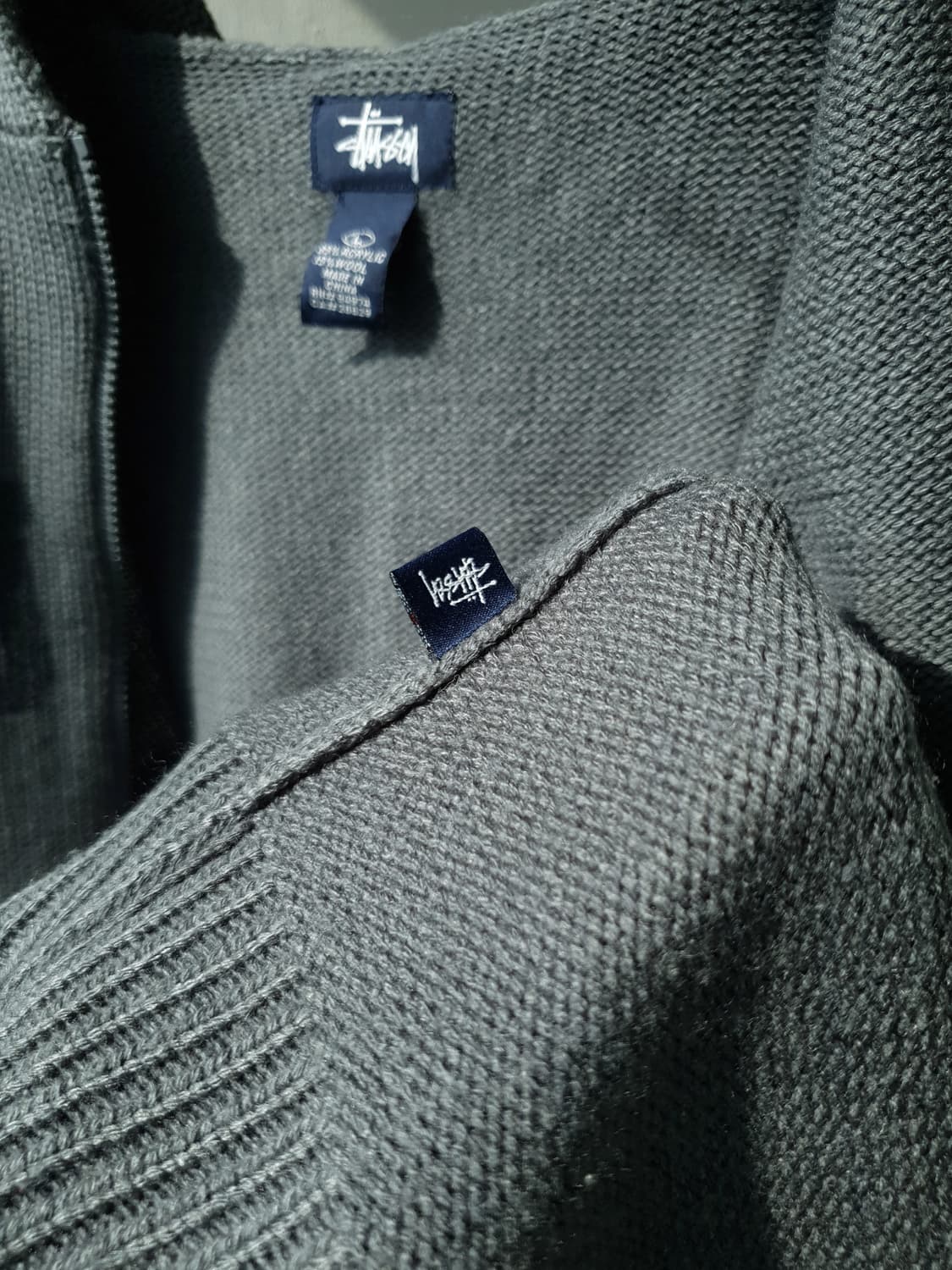 90s,00s Stussy knit hood zipup 상품이미지10