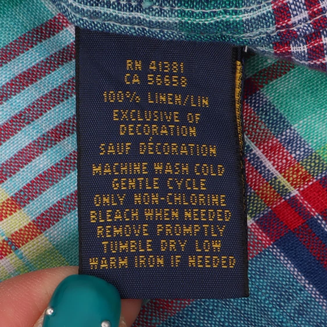 폴로 랄프로렌 린넨 마드라스 체크 셔츠 상품이미지8