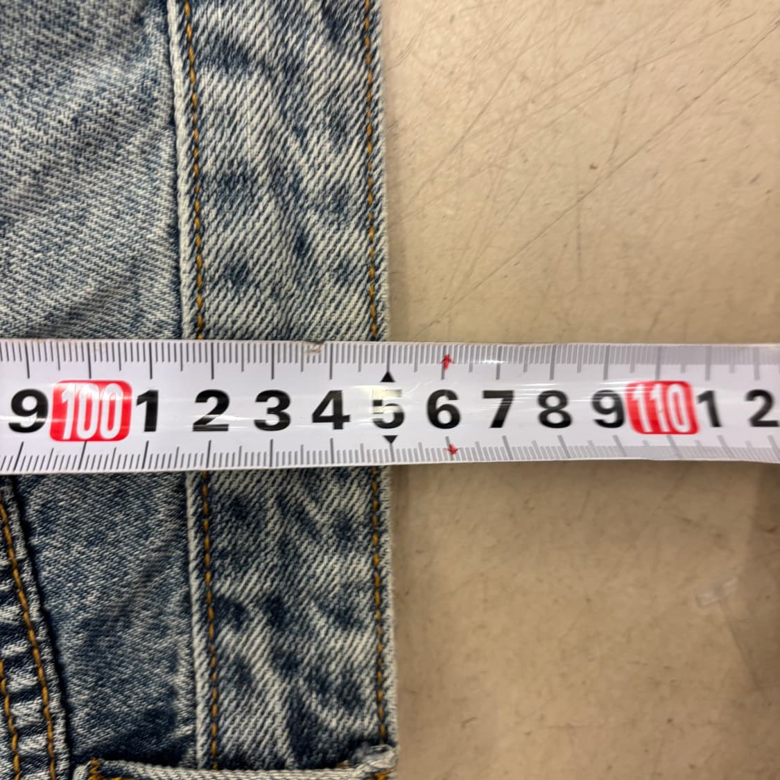 오와이 디테일 워싱 와이드 데님 팬츠 상품이미지5