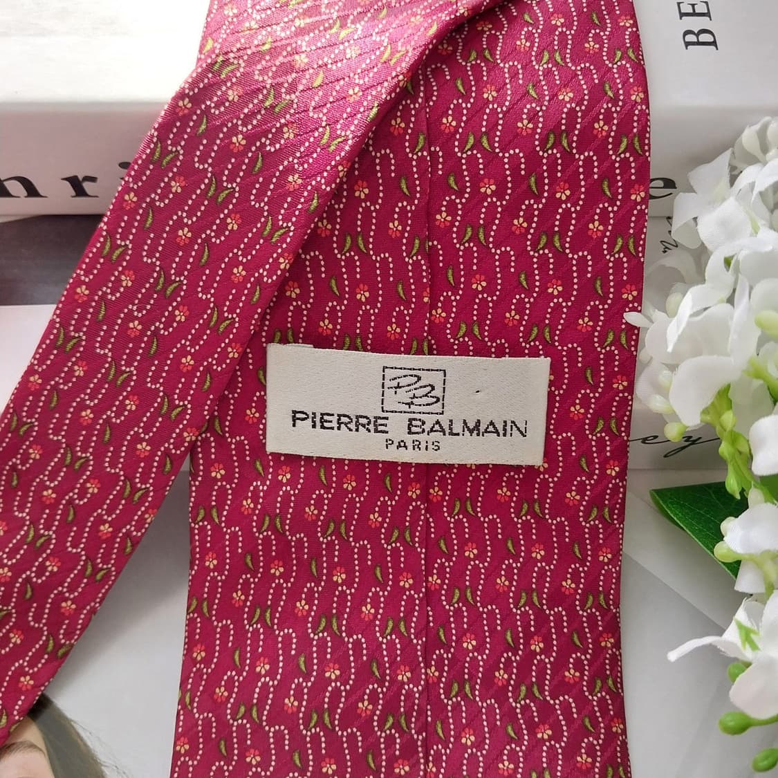 발망 실크 미니 플로럴 지오메트릭 넥타이 9.9cm A+등급 K1602
 상품이미지7