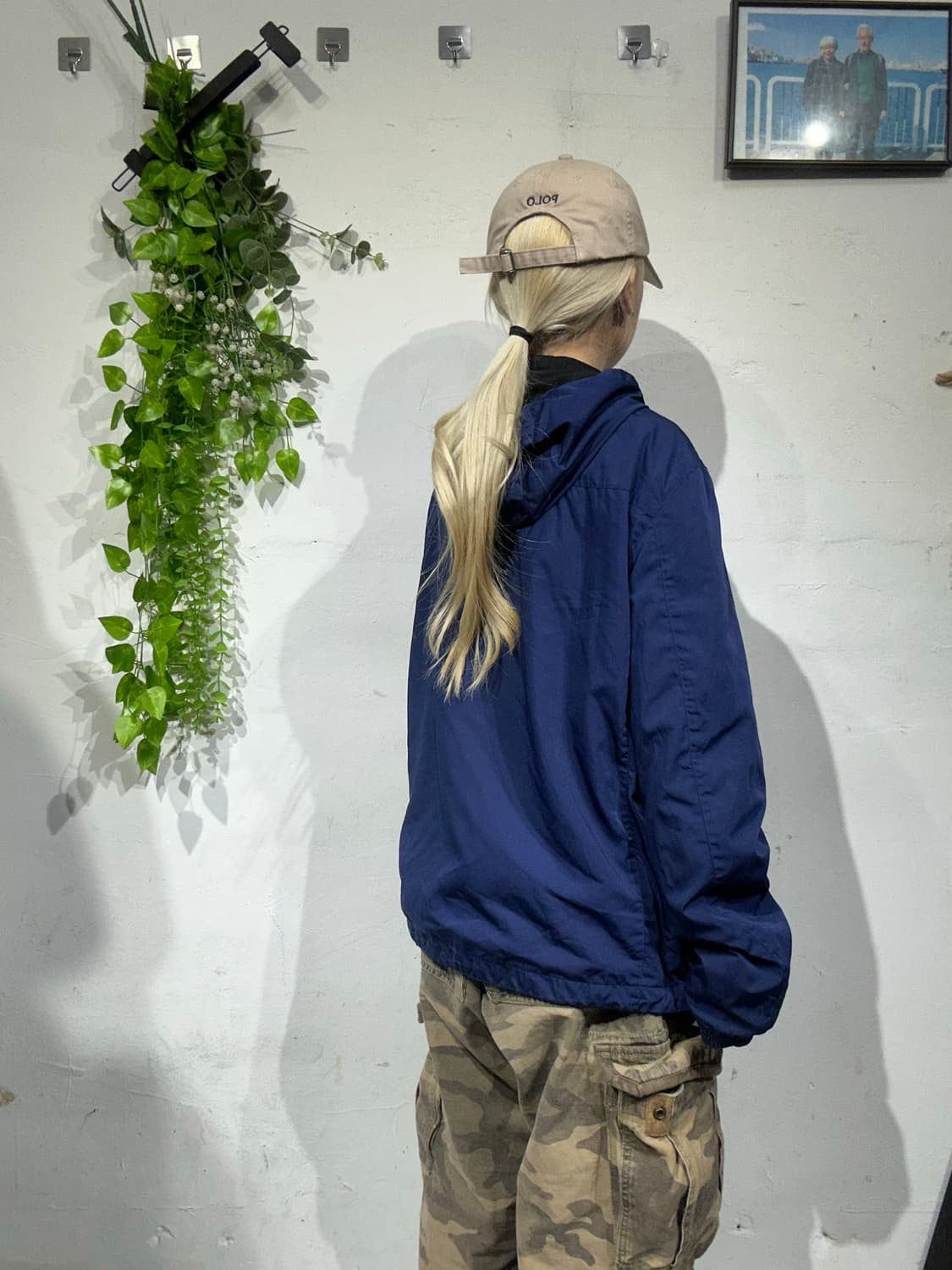 Ck 캘빈 클라인 네이비 후드 바람막이 자켓 L 상품이미지3