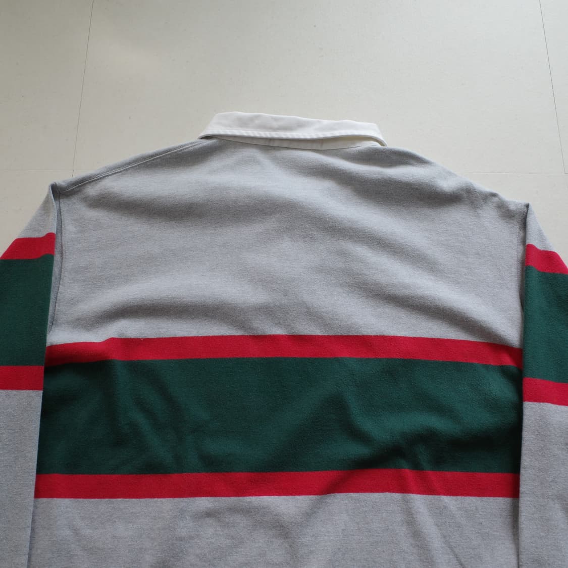 90s 폴로 랄프로렌 배색 스트라이프 럭비셔츠 (XL)  상품이미지7