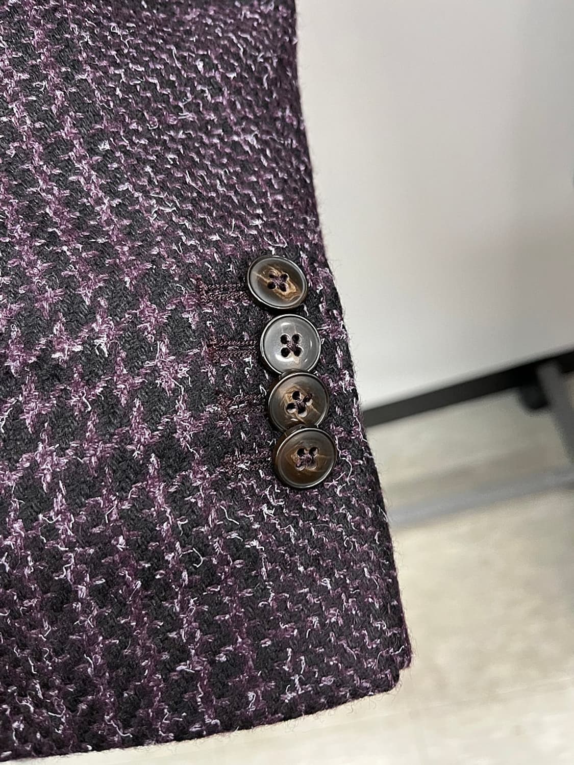 100-105) 루비암 체크 울코트  상품이미지7