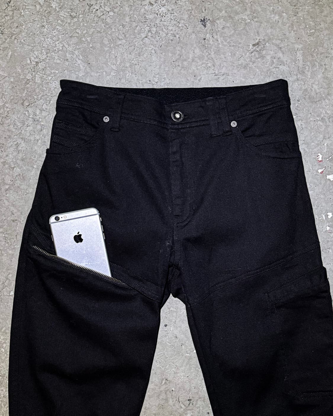 Black Utility Straight Pants  매트한 블랙 코튼  상품이미지3