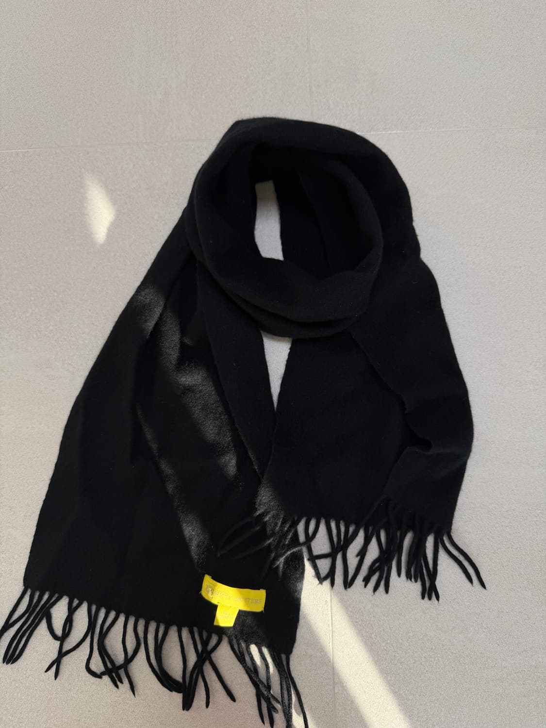 Cashmeer 100 black muffler 상품이미지4