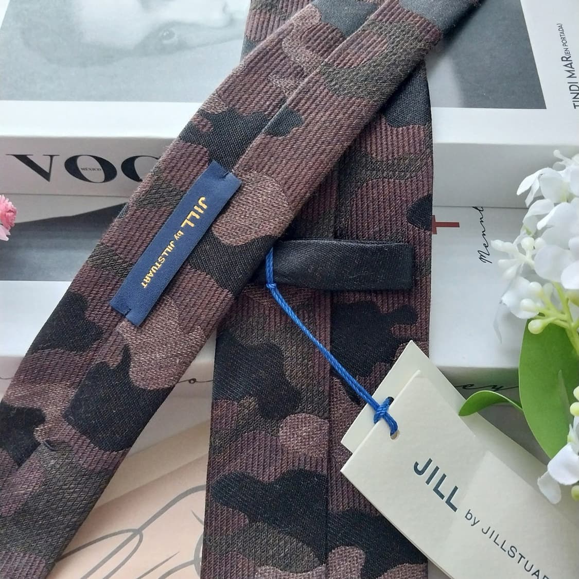 질 스튜어트 실크 브라운 패턴 넥타이 7.3cm 새제품 K1804
 상품이미지6