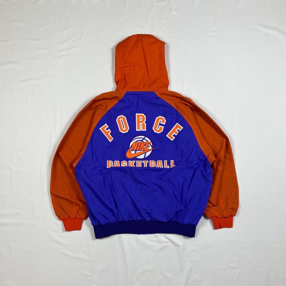90‘s 나이키 nike force 베스킷볼 바람막이 후드자켓 상품이미지5
