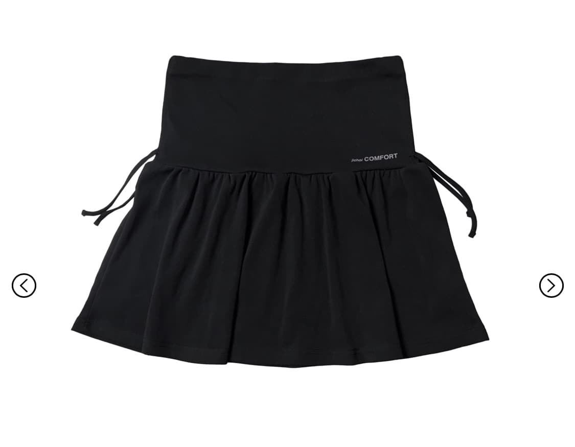 지초이 26-001 셔링 스커트 블랙 상품이미지1