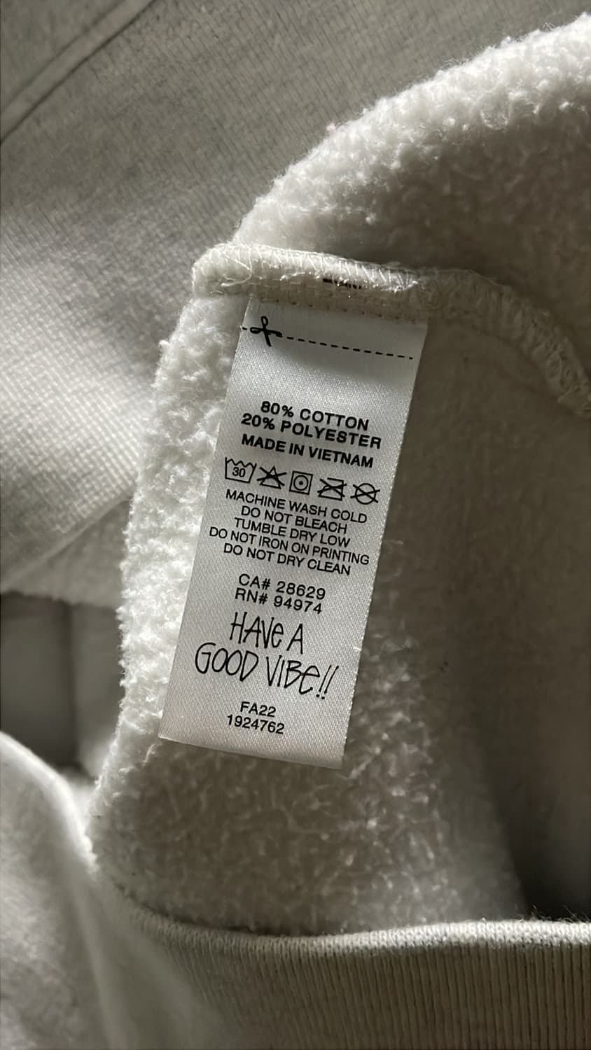 스투시 베이직 스투시 후드 애쉬 헤더 L 상품이미지6