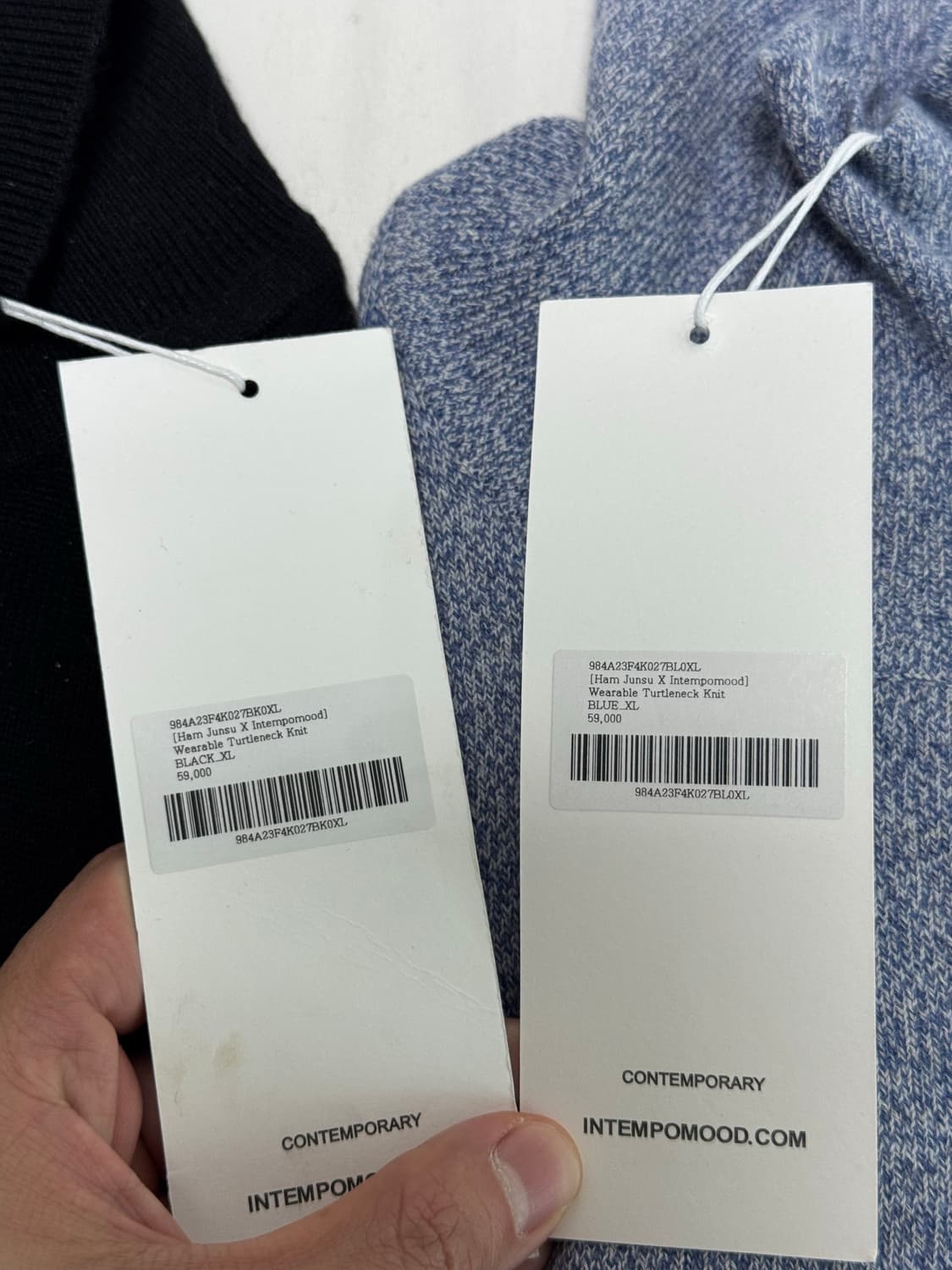 인템포무드 / 함준수 웨어러블 터틀넥 (블랙,블루) / XL 상품이미지6