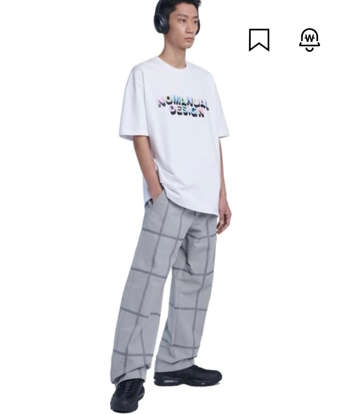 노메뉴얼 스퀘어 라인 팬츠 L 상품이미지2