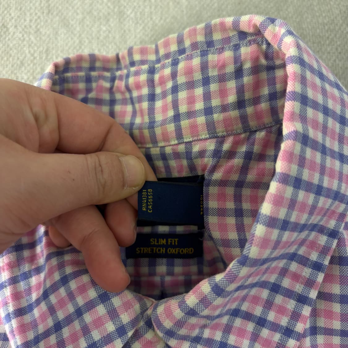 100 폴로랄프로렌 핑크 체크 코튼셔츠  상품이미지5