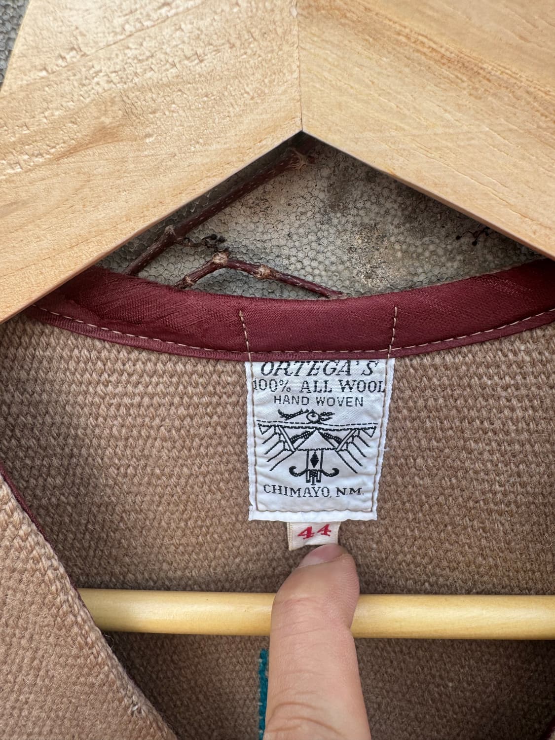 70s 오르테가 빈티지 핸드 우븐 울 웨스턴 치마요 베스트 조끼 상품이미지6