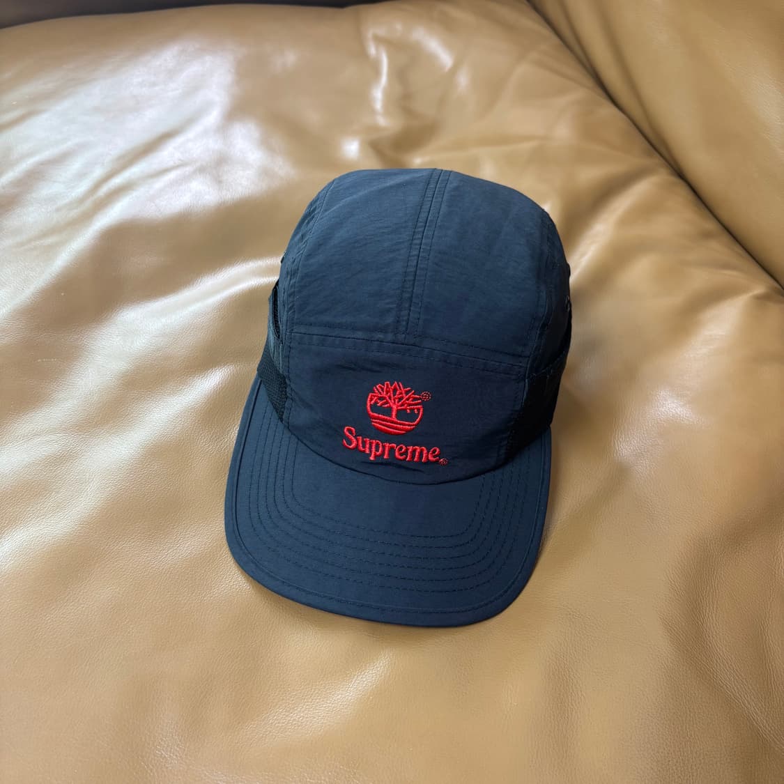 슈프림 팀버랜드 캠프캡 모자 사이드 메쉬 블랙 상품이미지1