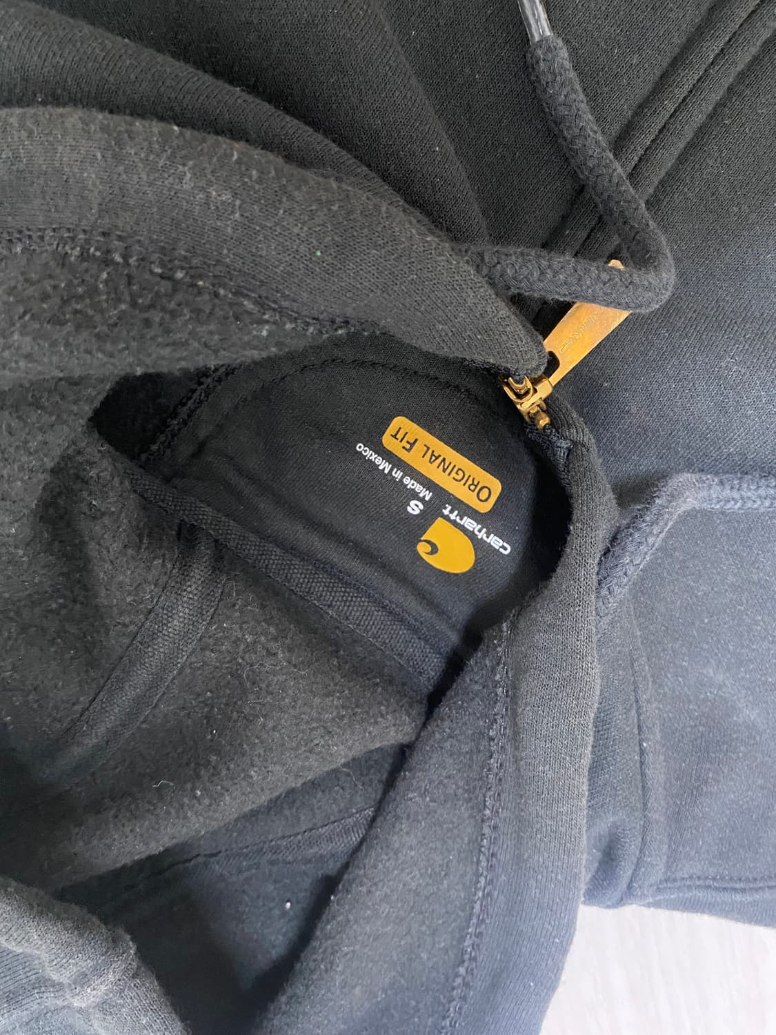 칼하트 기모 후드집업 블랙 s 상품이미지5