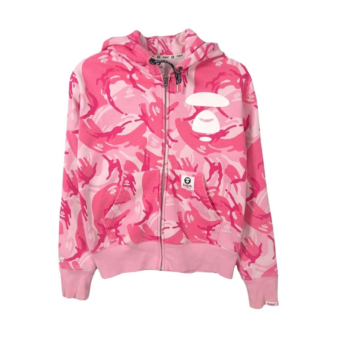 에이프 문페이스 핑크 카모 풀집업 후드 XXS 상품이미지1