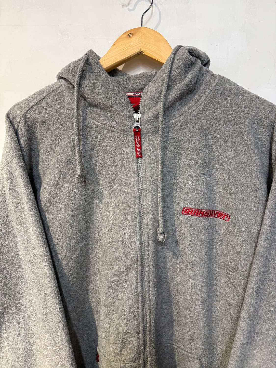 퀵실버 그레이 플리스 후드집업 상품이미지2