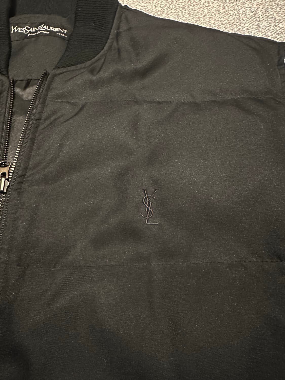 90s YSL 입생로랑 패딩 조끼 블랙 110 상품이미지2