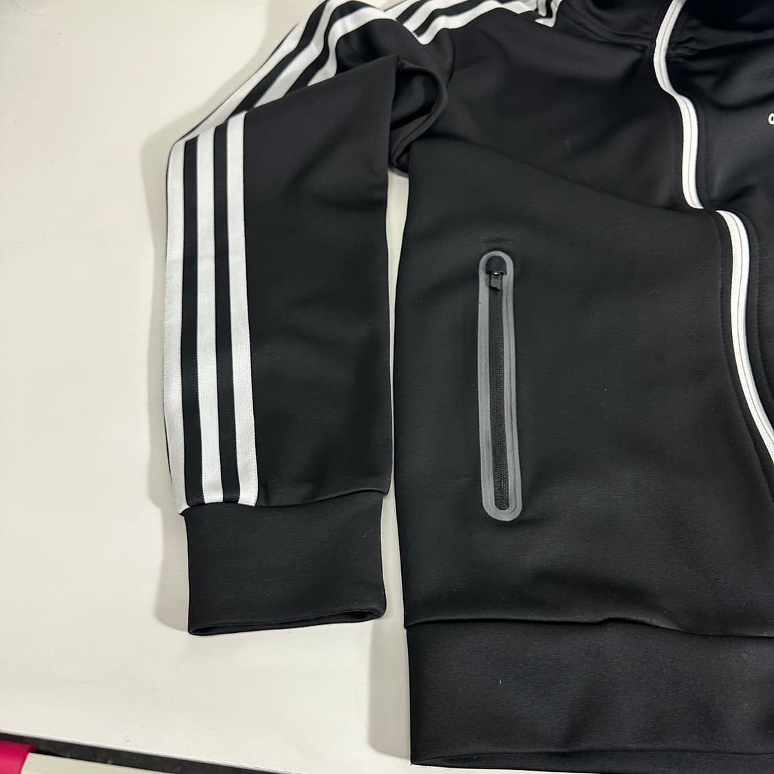 95 아디다스 블랙 트레이닝 트랙탑 집업 져지 상품이미지2