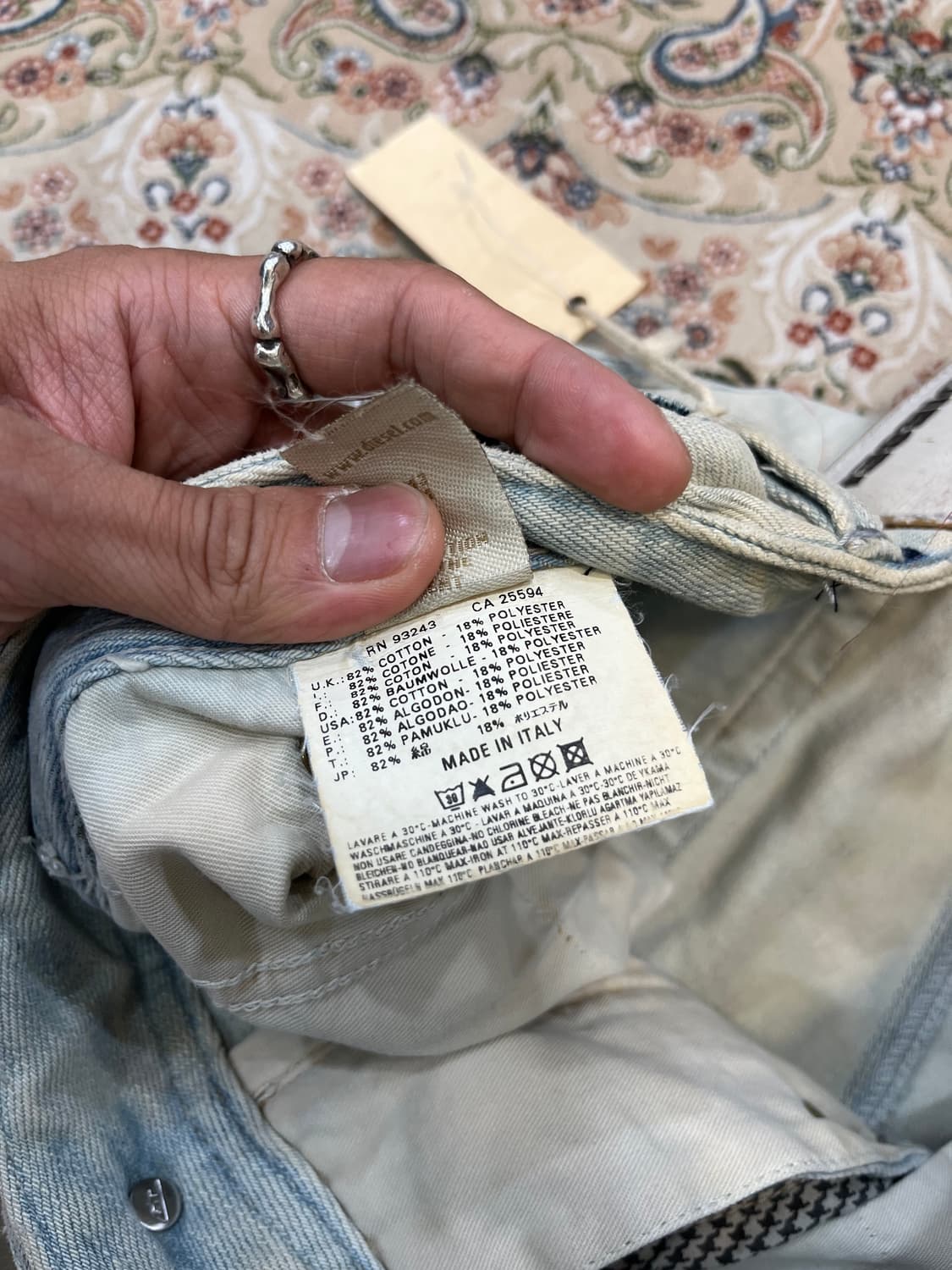 디젤 사이드라인 디스트레스드 워싱 데님 팬츠 상품이미지8